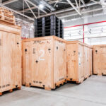 Wooden boxes and wooden crates